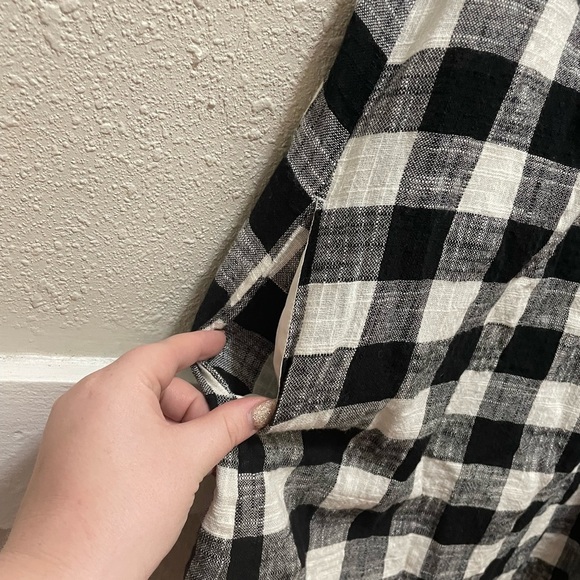 Anthropologie Corey Lynn Calter Gingham Plaid Off the Shoulder Mini Dress - Picture 7 of 12